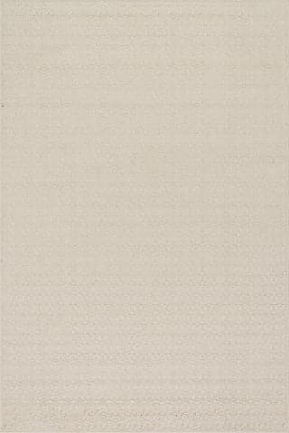 Isolated view of Cream Rectangle Lilian Textured Squares Indoor/Outdoor Rug, showcasing its design