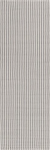 Isolated view of Blue Runner Pinstripe Handwoven Indoor/Outdoor Rug, showcasing its design
