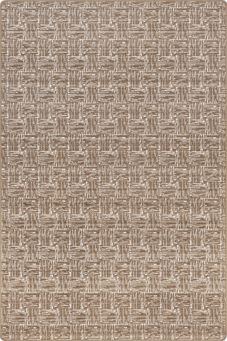 Isolated view of Brown Rectangle Turnstone Tiled Custom Rug, showcasing its design