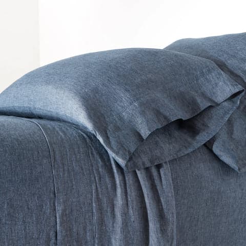 Jovi Linen Sheet Set | Ink