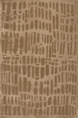 Isolated view of Sand Rectangle Summit Plush Textured Washable Rug, showcasing its design