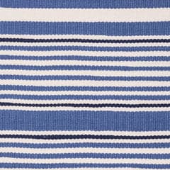 Rugby Stripe Handwoven Indoor/Outdoor Rug Swatch | Denim