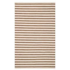 Ladder Stripe Handwoven Wool Rug | Natural/Ivory