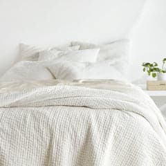 Viola Velvet Quilt | Dove White
