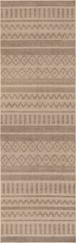 Isolated view of Natural Runner Marcie Easy-Jute Washable Banded Rug, showcasing its design