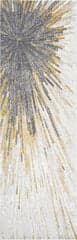 Isolated view of Gold Runner Alessia Splash Abstract Rug, showcasing its design