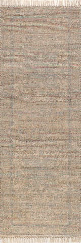 Isolated view of Sand Runner Lennox Medallion Tassel Rug, showcasing its design
