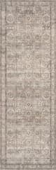 Isolated view of Brown Runner Eirene Antiqued Jute-Blend Rug, showcasing its design