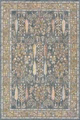 Isolated view of Blue Runner Caeslyn Traditional Floral Indoor/Outdoor Rug, showcasing its design
