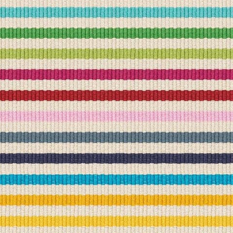Rainbow Stripe Machine Washable Rug Swatch | Multi