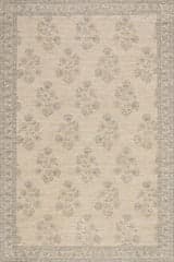 Isolated view of Ivory Rectangle Sylv Textured Floral and Paisley Rug, showcasing its design