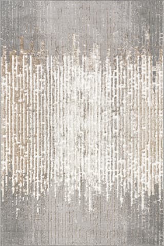 Isolated view of Grey Rectangle Naira Abstract Rug, showcasing its design