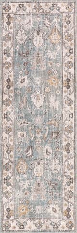 Isolated view of Blue Runner Makenna Medallion Rug, showcasing its design