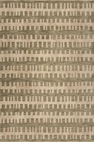 Isolated view of Green Rectangle Beamline Bohemian Striped Rug, showcasing its design