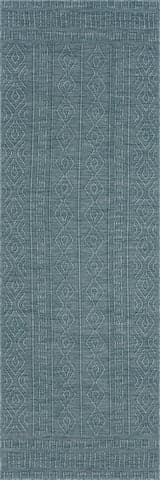 Isolated view of Aqua Runner Eiraz Contemporary Solid Indoor/Outdoor Rug, showcasing its design