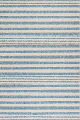 Gillian Striped Machine Washable Rug | Blue