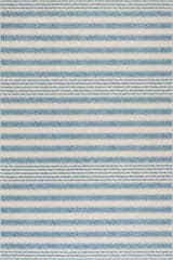 Gillian Striped Machine Washable Rug | Blue