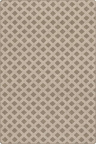 Isolated view of Brown Rectangle Swift Trellis Custom Rug, showcasing its design