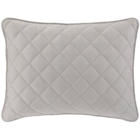 Quilted Silken Solid Sham | Grey