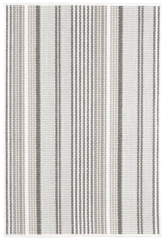 Gradation Ticking Handwoven Indoor/Outdoor Custom Rug | Grey