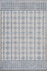 Isolated view of Light Blue Rectangle Drusilae Abstract Handmade Wool Rug, showcasing its design