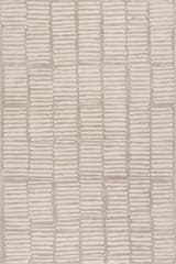 Isolated view of Cream/Grey Rectangle Cranbury Plush Textured Washable Rug, showcasing its design
