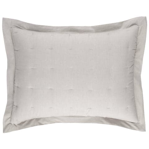 Cozy Cotton Puff Sham | Dove Grey