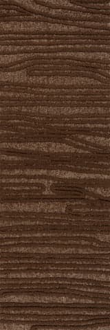 Isolated view of Brown Runner Kahina Abstract Bohemian Hand Tufted Wool Rug, showcasing its design