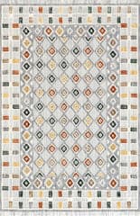 Isolated view of Light Grey Rectangle Nanette Iridescent Mini Diamonds Rug, showcasing its design