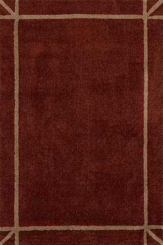 Sivra Bordered Rug | Maroon