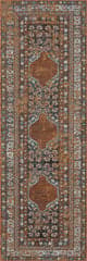 Isolated view of Brown Runner Liamara Traditional Medallion Indoor/Outdoor Rug, showcasing its design