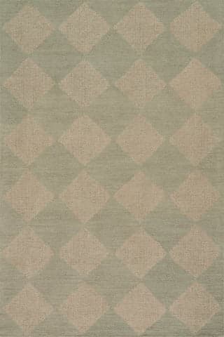 Isolated view of Green Rectangle Tova Tufted Diamond Rug, showcasing its design