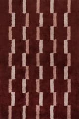 Sativae Geometric Rug | Maroon