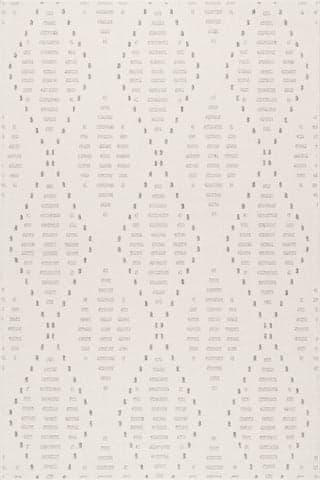 Isolated view of Cream Rectangle Maci Shaded Trellis Indoor/Outdoor Rug, showcasing its design