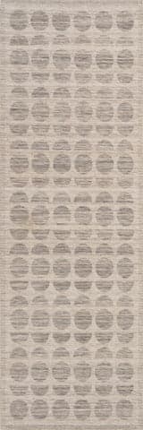 Isolated view of Brown Runner Nouran Modern Geometric Washable Rug, showcasing its design