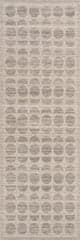 Isolated view of Brown Runner Nouran Modern Geometric Washable Rug, showcasing its design