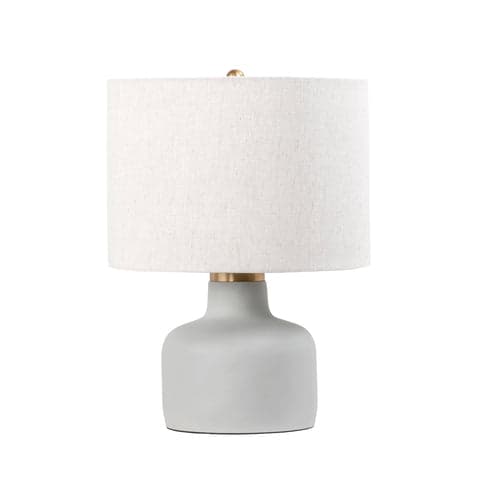 Isolated view of Light Grey  18-inch Concrete Urn Table Lamp, showcasing its design