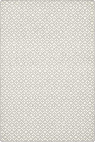 Isolated view of Grey Rectangle Kittiwake Micro-Trellis Custom Rug, showcasing its design