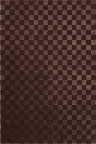 Isolated view of Brown Rectangle Cape May Plush Textured Washable Rug, showcasing its design