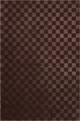 Isolated view of Brown Rectangle Cape May Plush Textured Washable Rug, showcasing its design