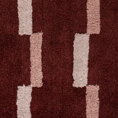 Isolated view of Maroon Swatch Sativae Geometric Rug, showcasing its design