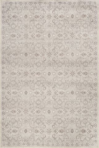 Isolated view of Taupe Rectangle Sariyah Medallion Washable Rug, showcasing its design