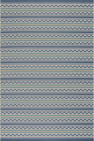 Caldera Modern Checkered Indoor/Outdoor Rug | Blue
