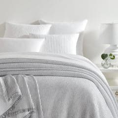 Santo Stripe Coverlet | Black