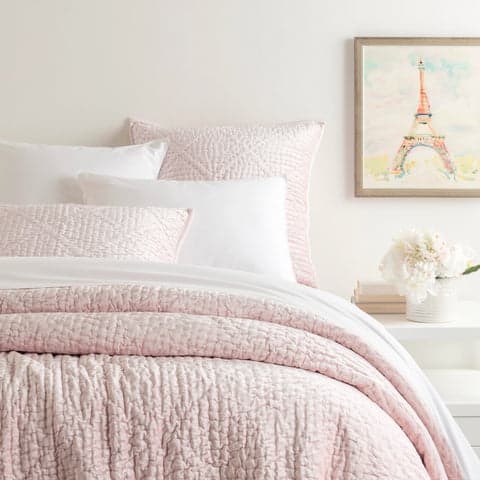 Parisienne Velvet Quilt | Slipper Pink