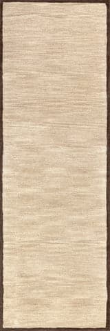 Isolated view of Beige Runner Pierre Wool Rug, showcasing its design