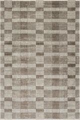Isolated view of Light Brown Rectangle Selka Modern Checkered Rug, showcasing its design