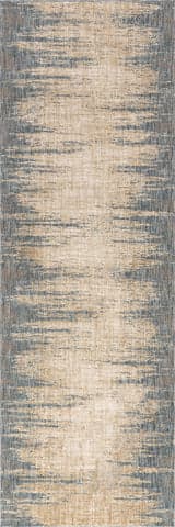 Isolated view of Blue Runner Phewa Rug, showcasing its design