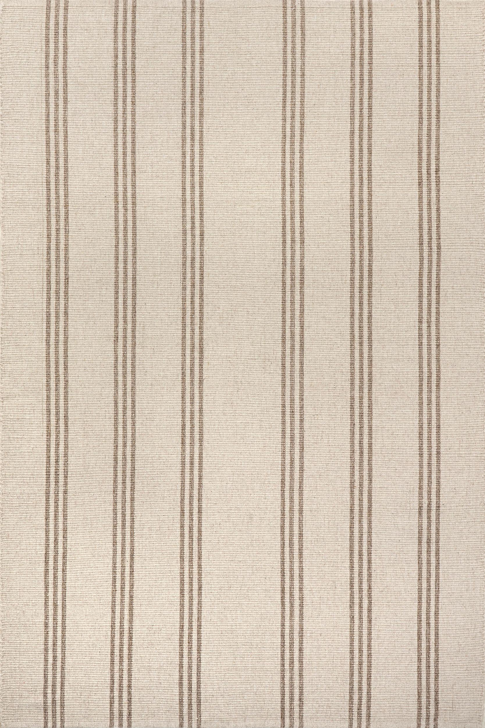 Hawthorn Striped Wool Rug | Ivory 6x9
