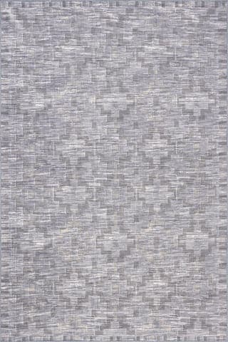 Isolated view of Blue Runner Erna Geometric Washable Rug, showcasing its design